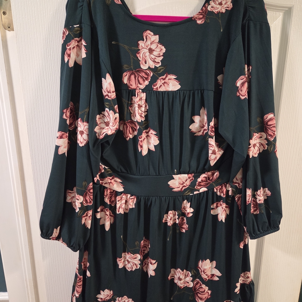 Torrid Mini Studio Knit Surplice Tiered Dress- 1x - Picture 8 of 9